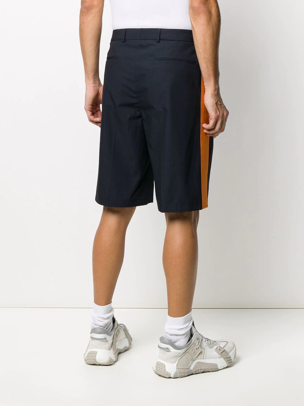 contrast panel tailored shorts - 4