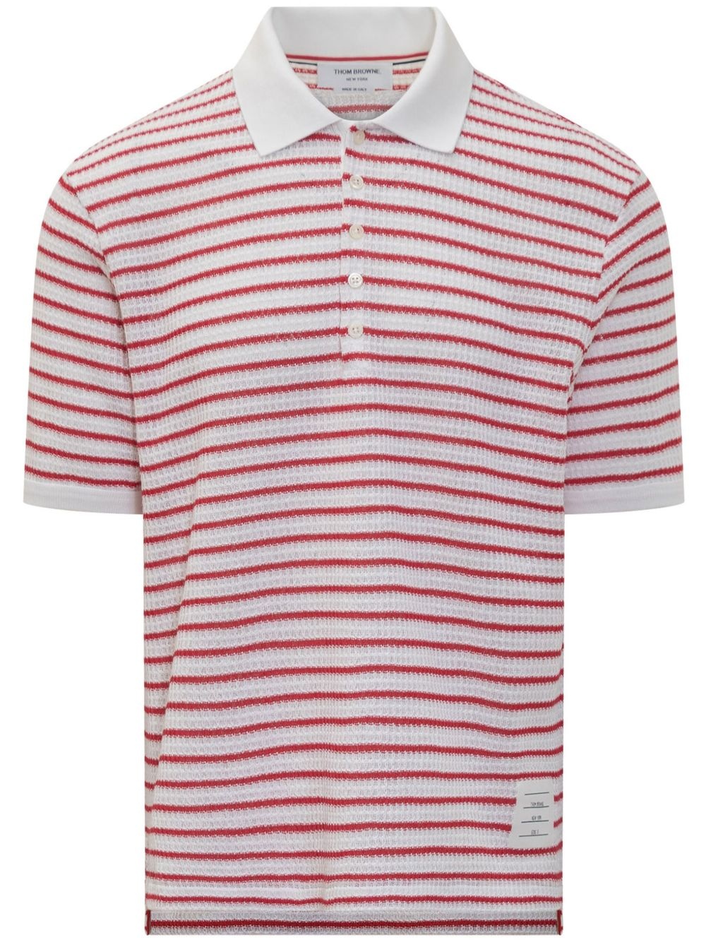striped polo shirt - 1