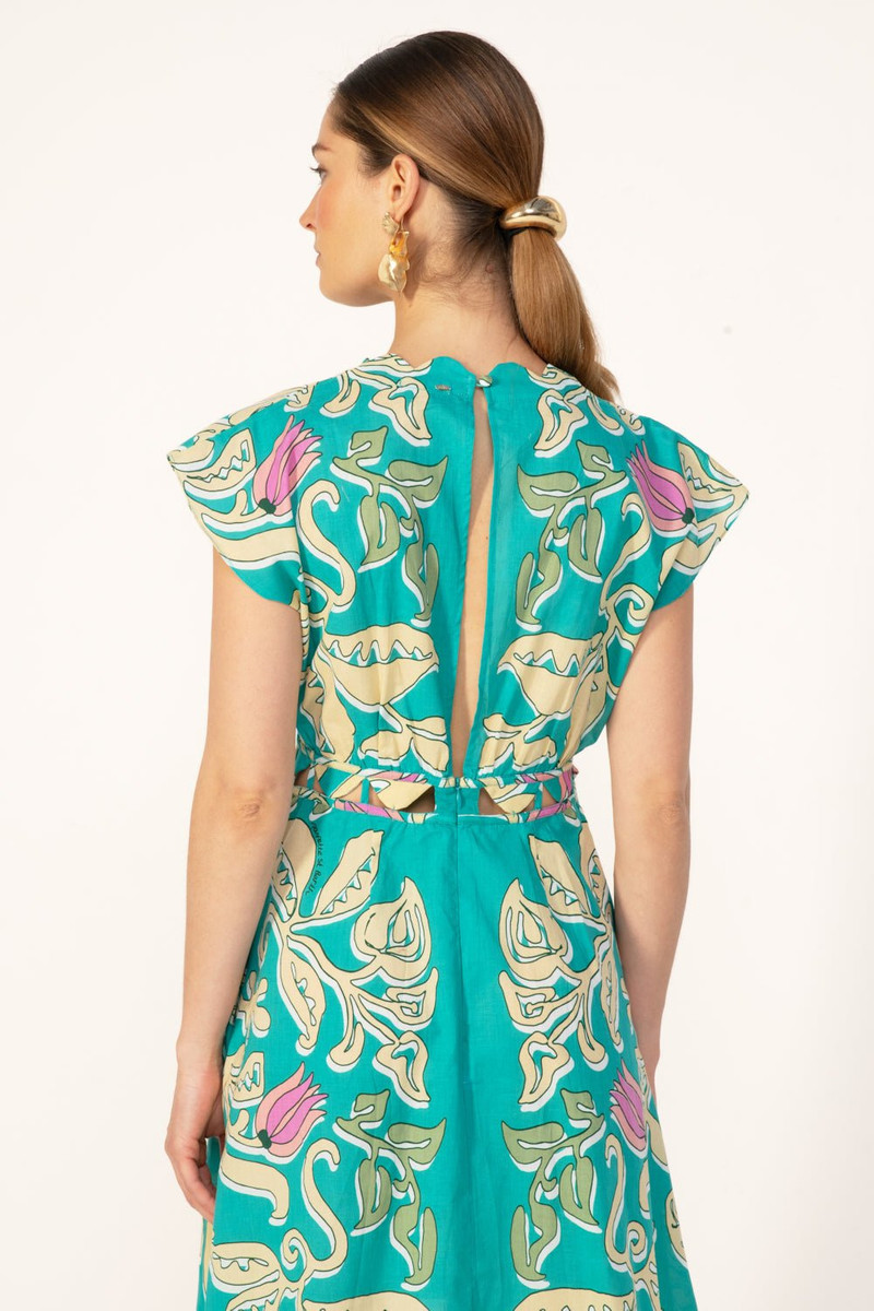 Mini Dress Hazel - Turquoise Ritual 5