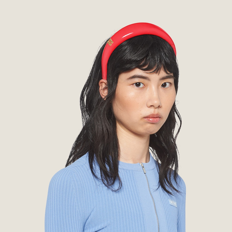 Miu Miu Patent leather headband outlook