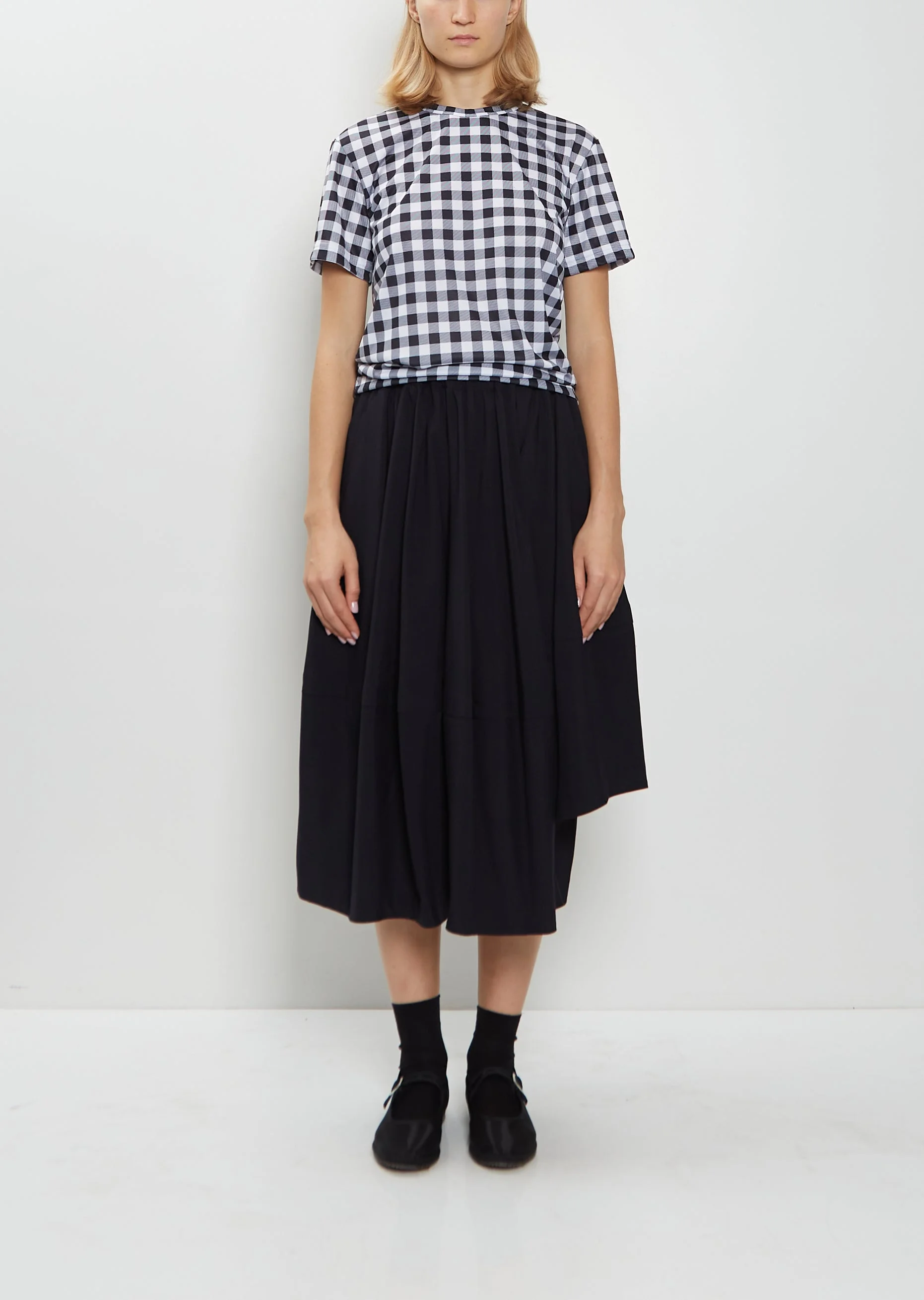 Tropical Wool Asymmetrical Skirt - 1