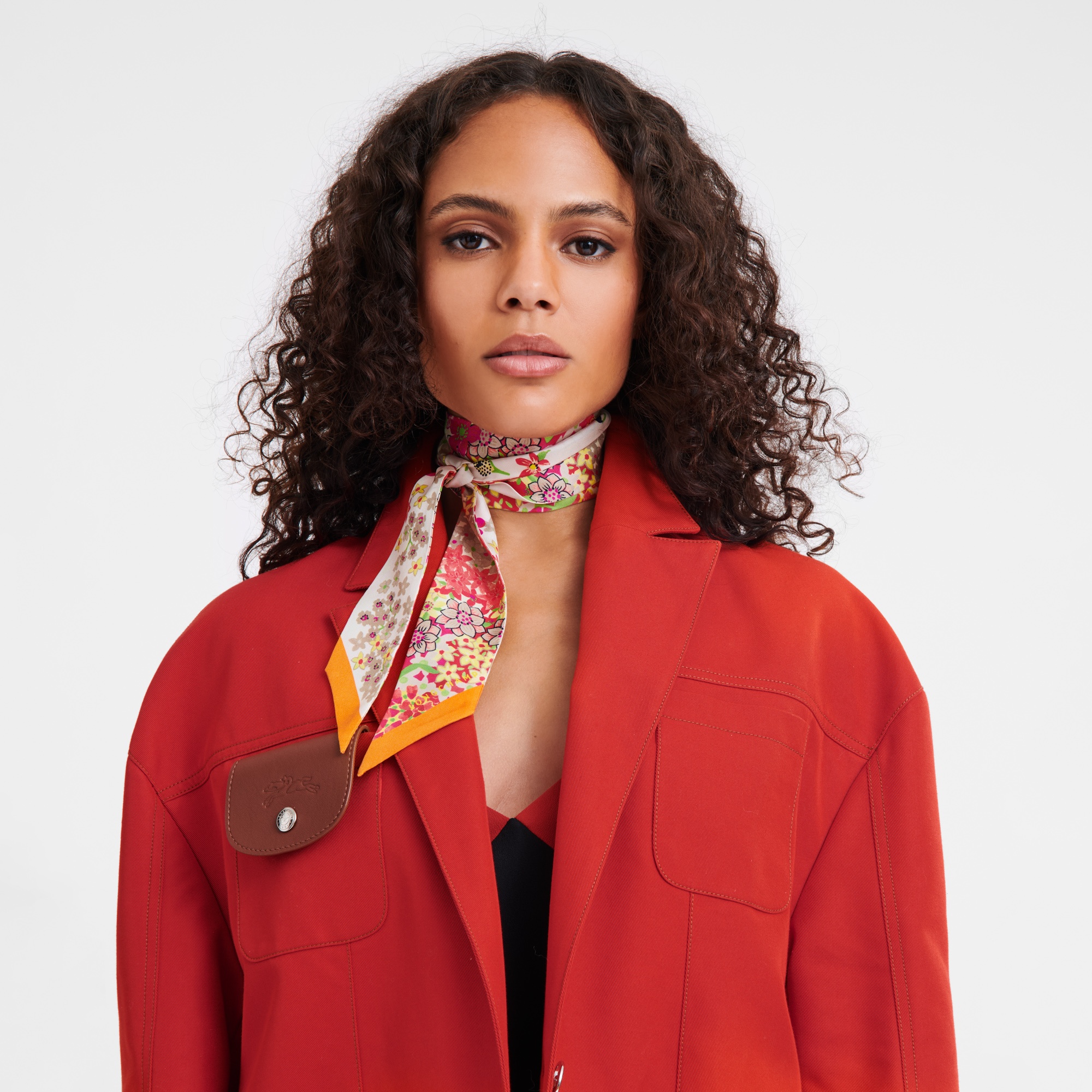 Collier de fleurs Bandeau Orange - Silk - 2