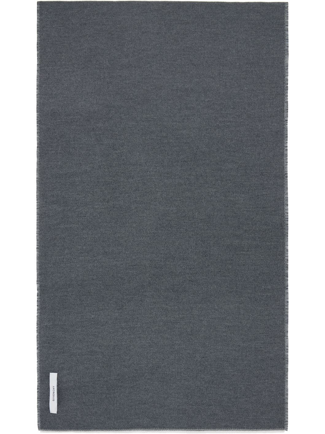 Gray 'Givenchy' Woven Scarf - 2