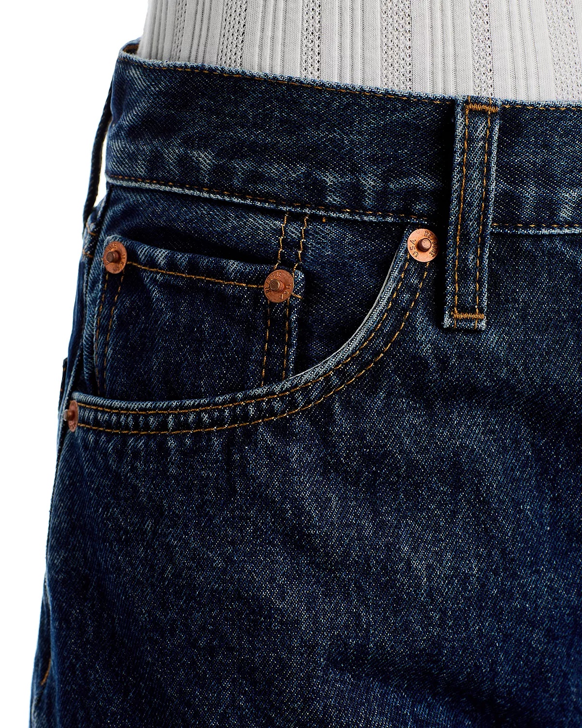 90s Low Slung Denim Shorts - 5