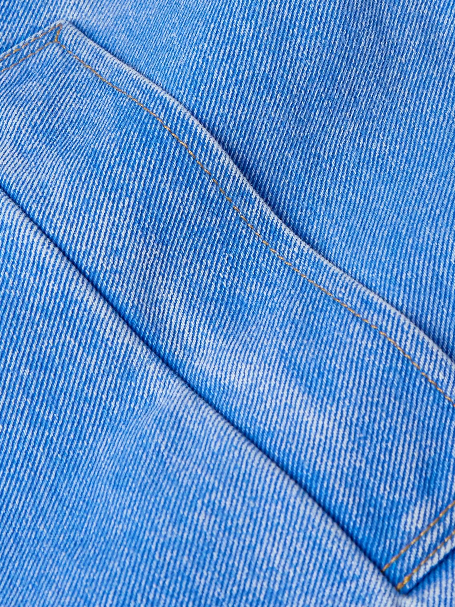 Logo-Embroidered Bleached Denim Jacket - 6
