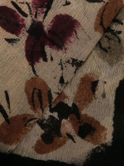 Faliero Sarti floral-print frayed-edge scarf outlook