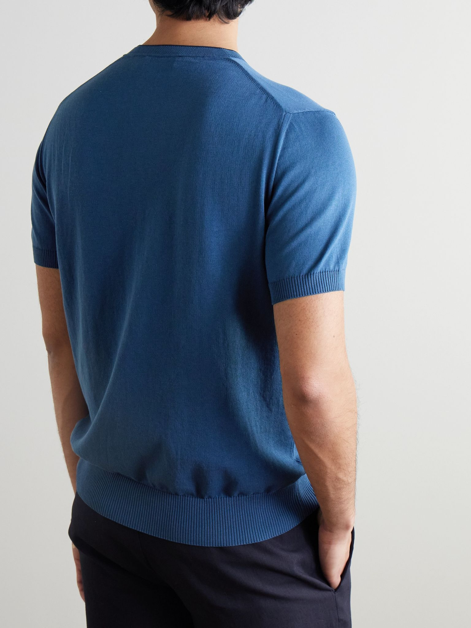 Cotton T-Shirt Blue - 3