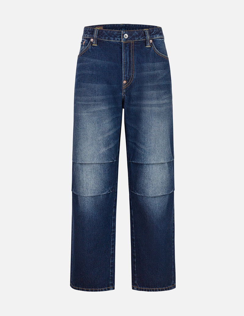 Hand-Drawn Seagull Print 3D Fit Jeans - 1