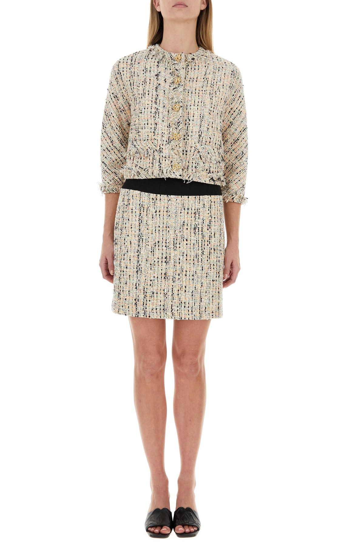 Multicolor boucle skirt - 6