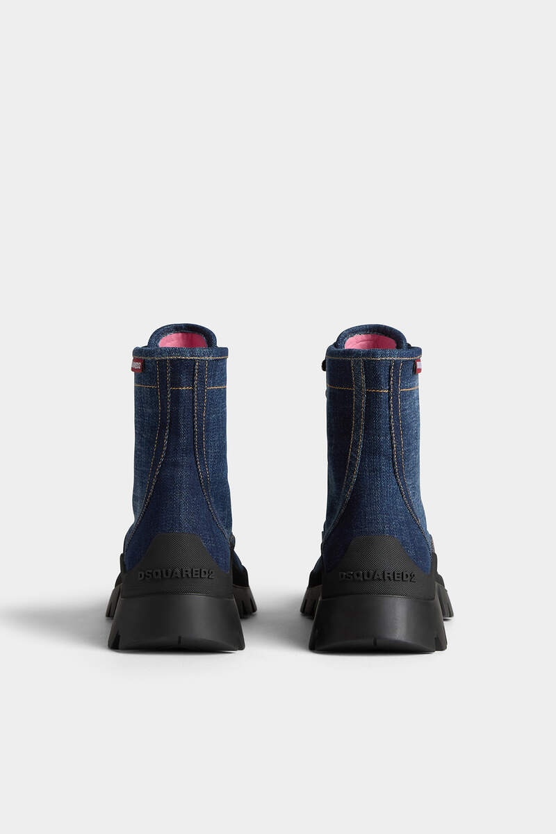 DENIM COMBAT BOOTS - 3