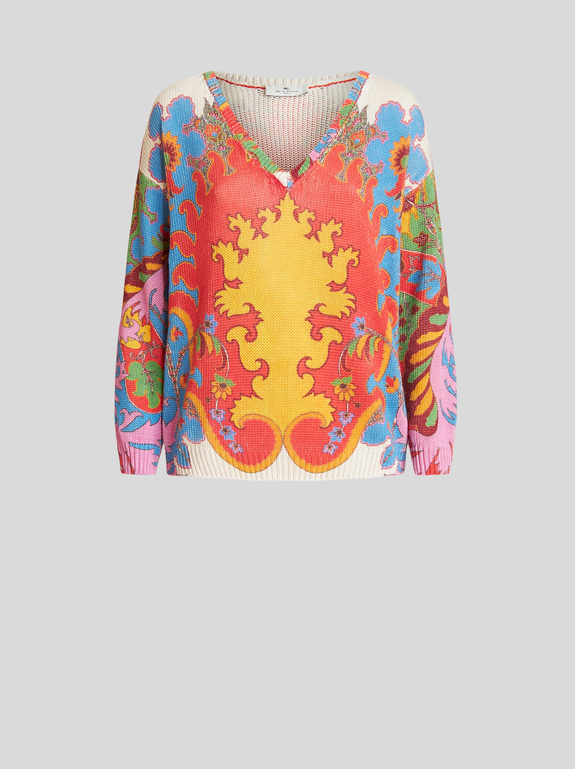 PAISLEY SILK AND LINEN JUMPER - 1