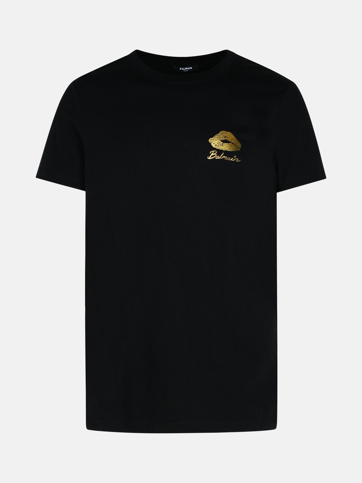 BLACK COTTON T-SHIRT - 1