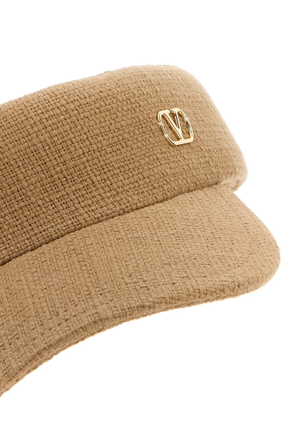 Beige cotton visor - 4