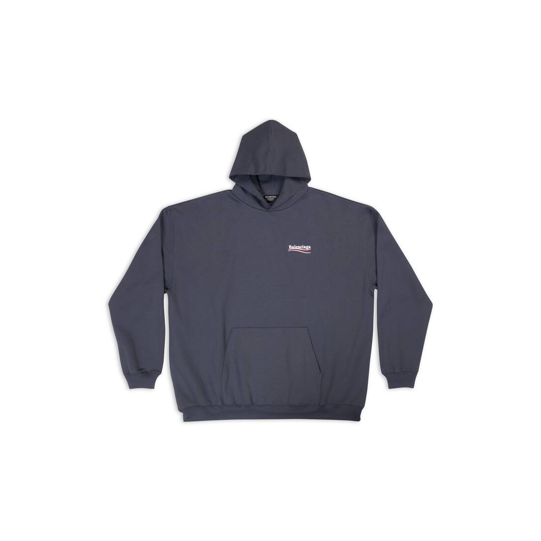 BALENCIAGA Men's Political Campaign Hoodie Large Fit in Grey