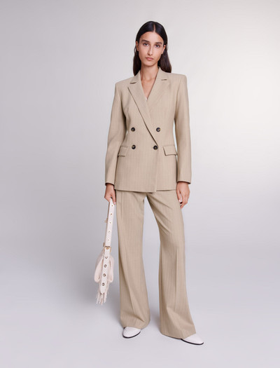 maje Striped suit jacket outlook