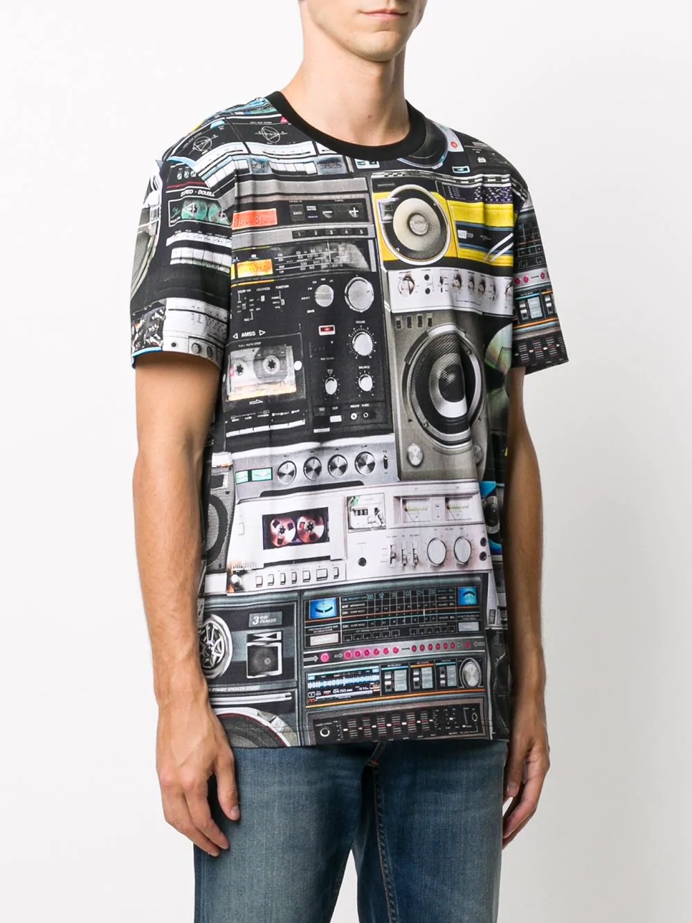 stereo print T-shirt - 3