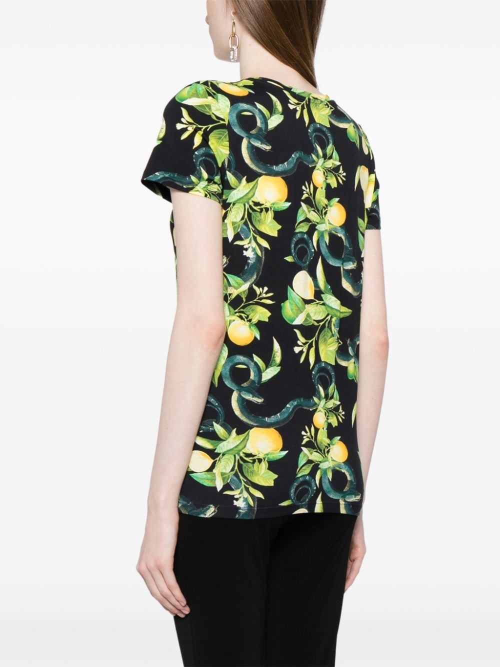 lemon-print short-sleeve T-shirt - 4