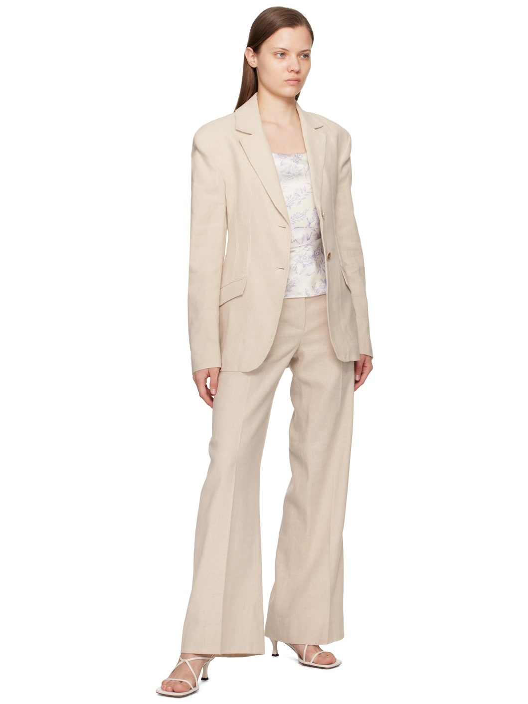 Beige Ella Trousers - 4