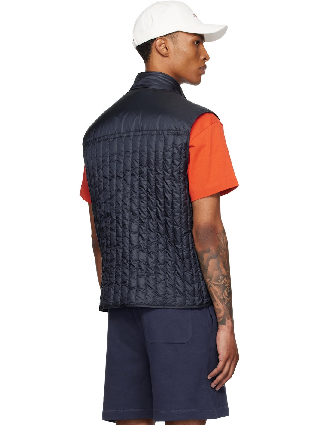 Moncler x Gilga Farm Navy Tangerine Down Vest - 3