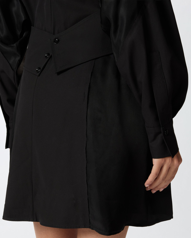 SHORT SHIRT DRESS IN HABOTAI AND COTTON 5