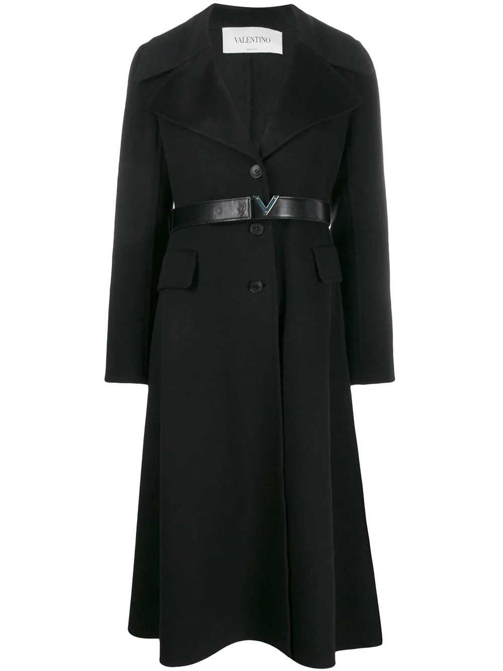 cashmere single-breasted coat - 1