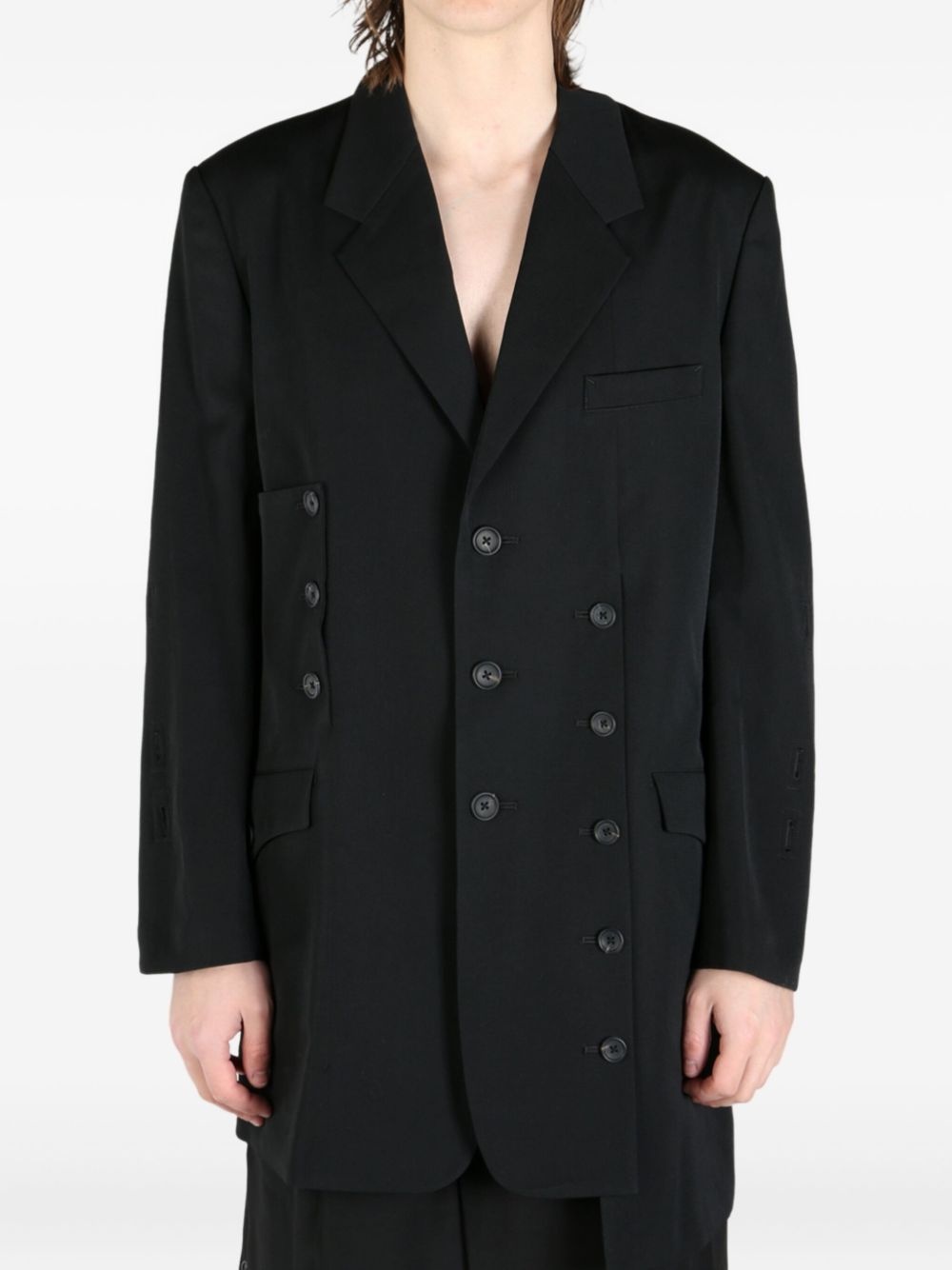 decorative-button blazer - 3