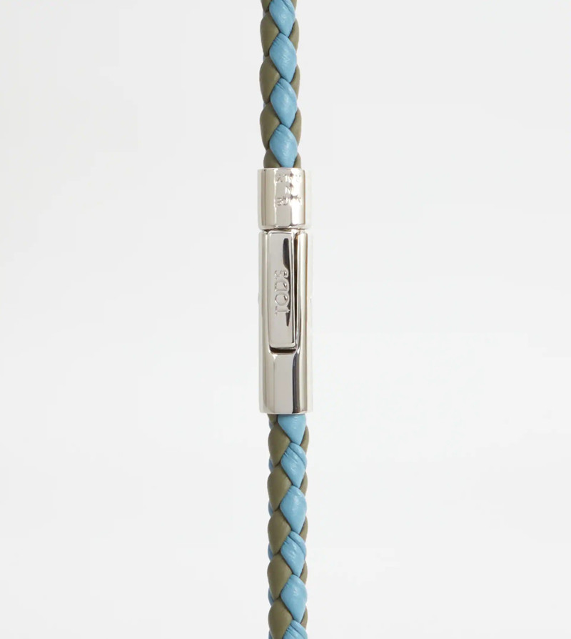 Tod's MYCOLORS BRACELET IN LEATHER - LIGHT BLUE, GREY outlook