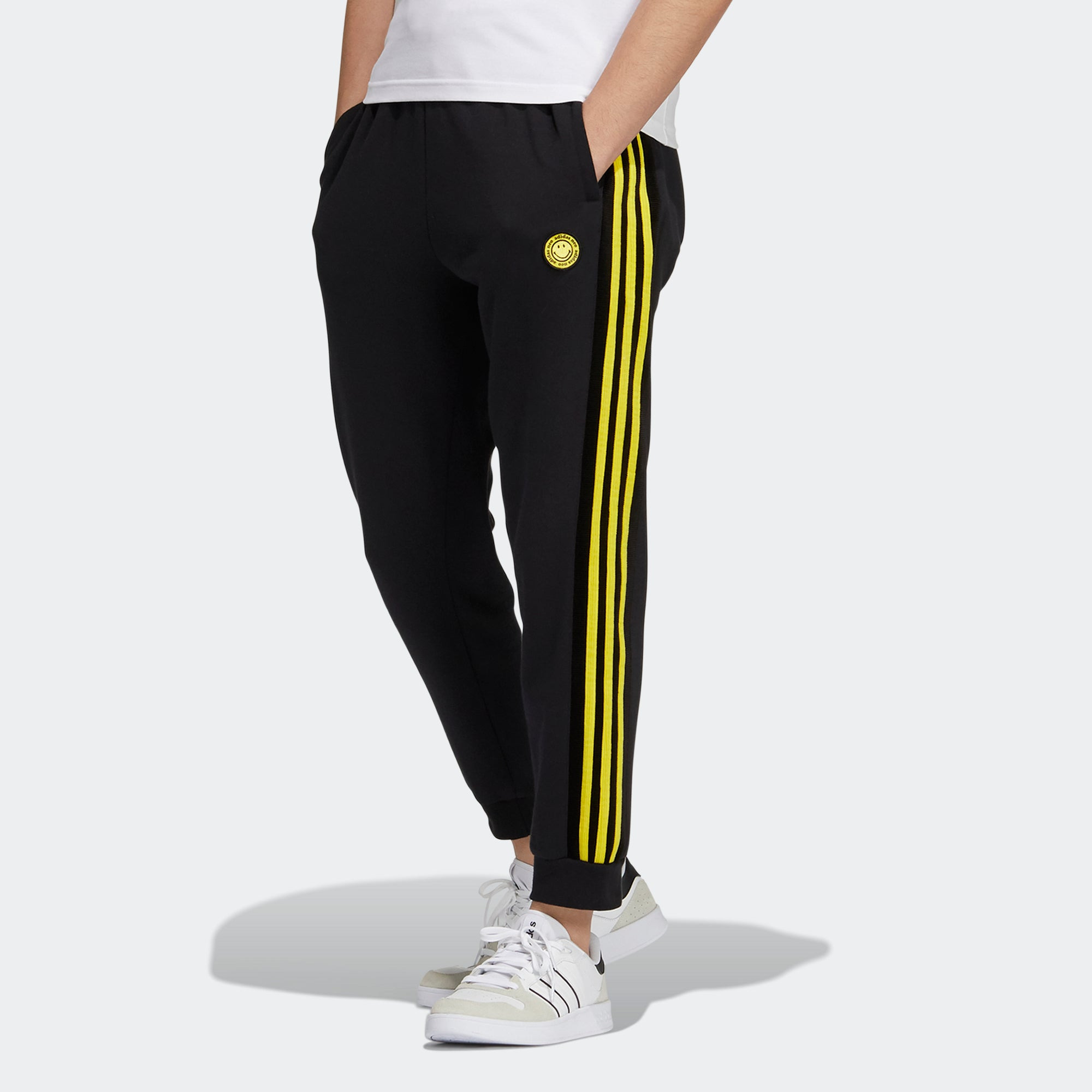 Men's adidas neo x SMILEY Crossover Smly Tp 1 Contrasting Colors Bundle Feet Sports Pants/Trousers/J - 2