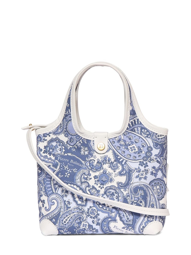 Mini B-army paisley print canvas bag - 4