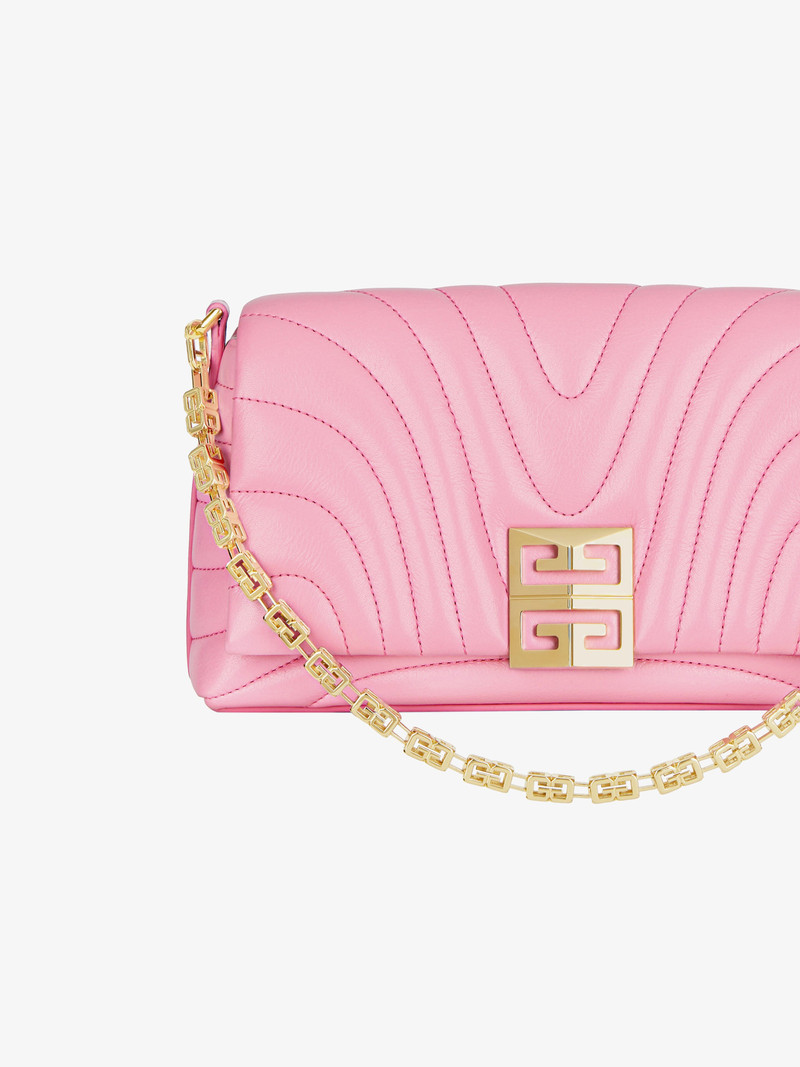 SMALL 4G SOFT BAG IN QUILTED LEATHER WITH CHAIN 8