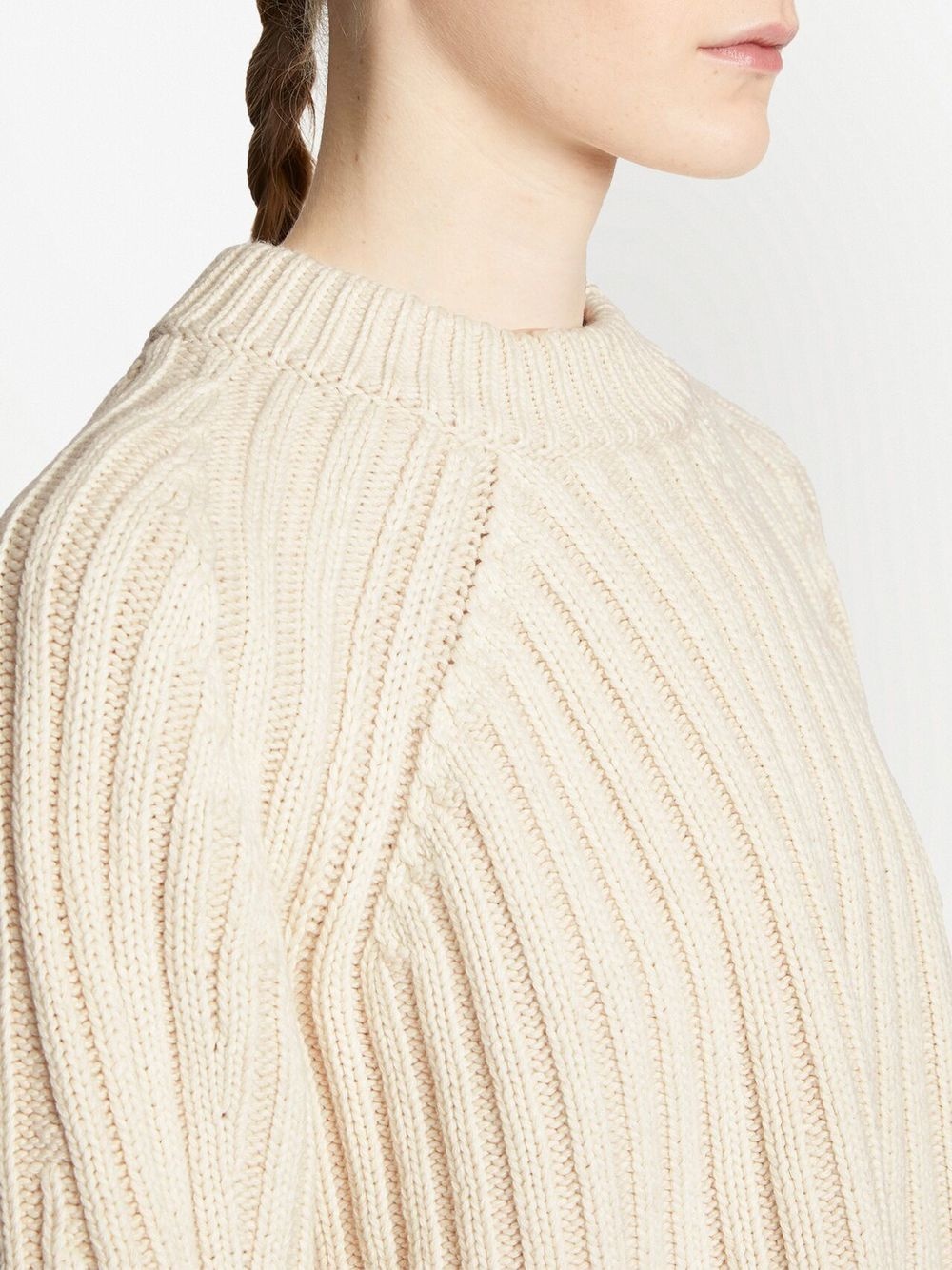 cropped ribbed-knit jumper - 5