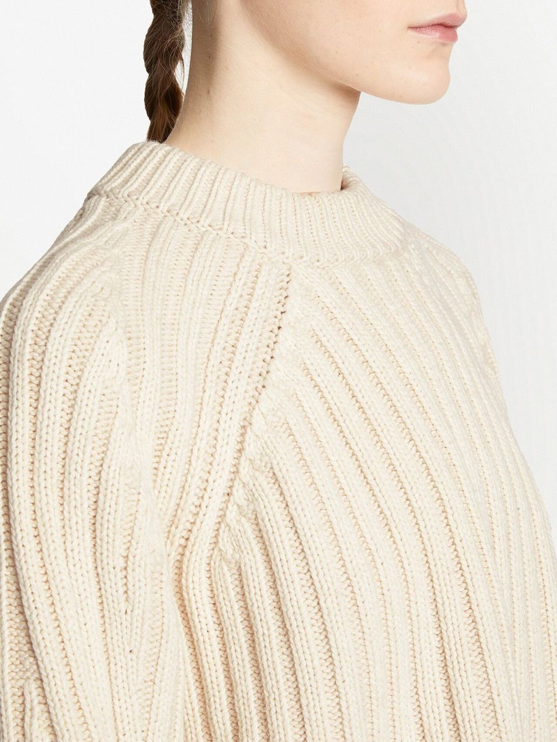 cropped ribbed-knit jumper 5