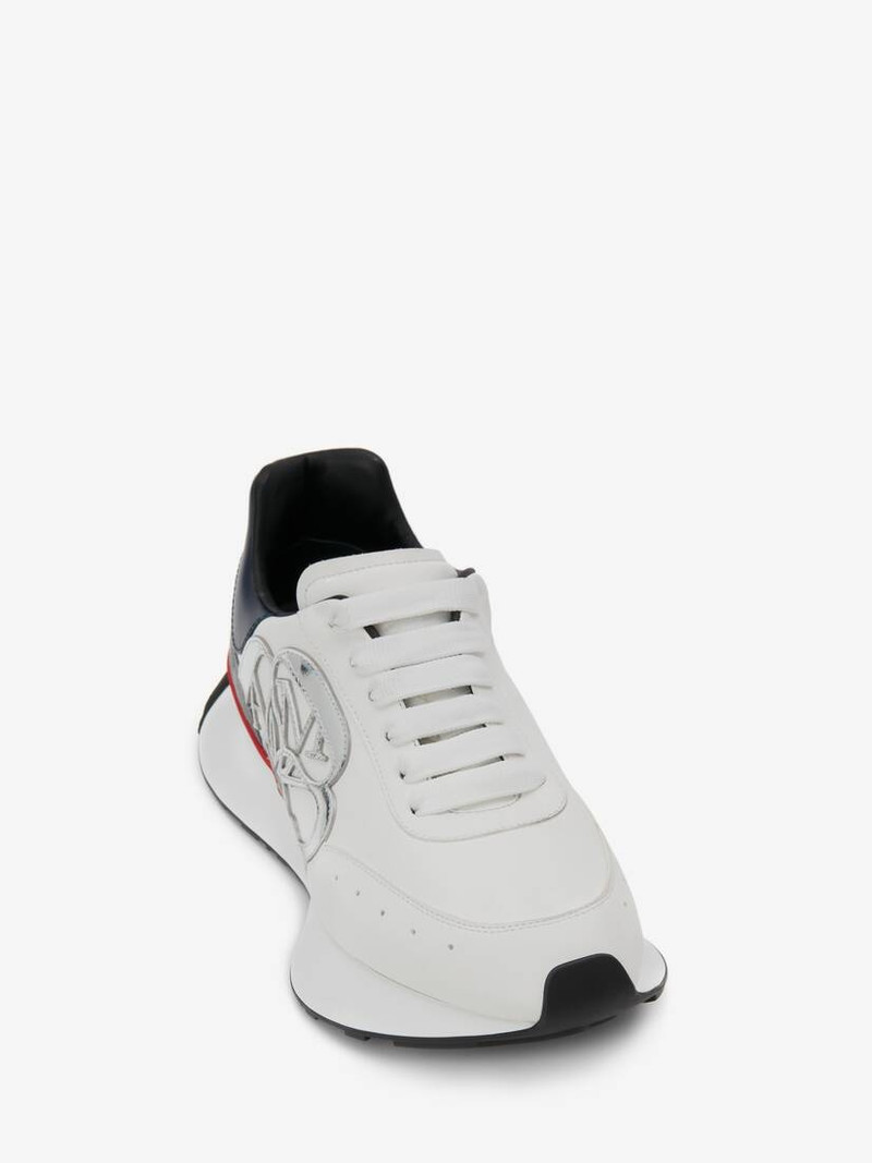 Alexander McQueen Men's Sprint Runner in White/multicolor outlook