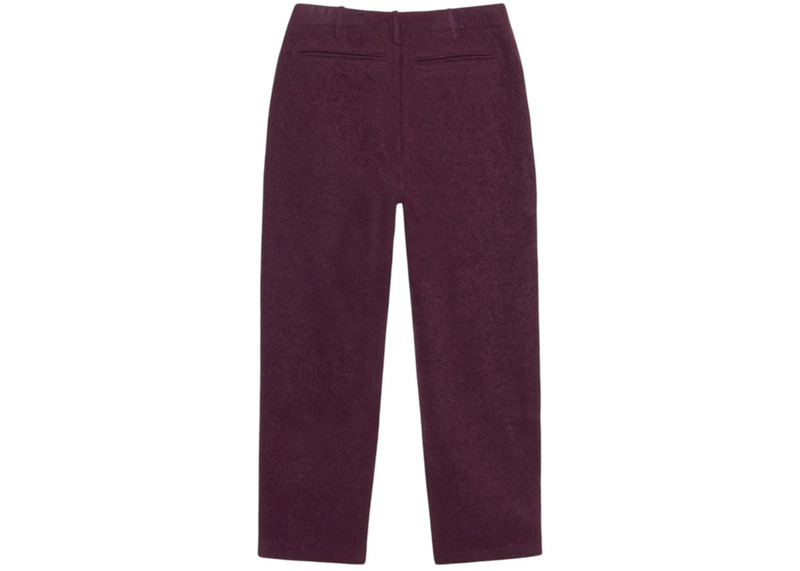Stüssy Stussy Textured Wool Relaxed Trouser Wine outlook