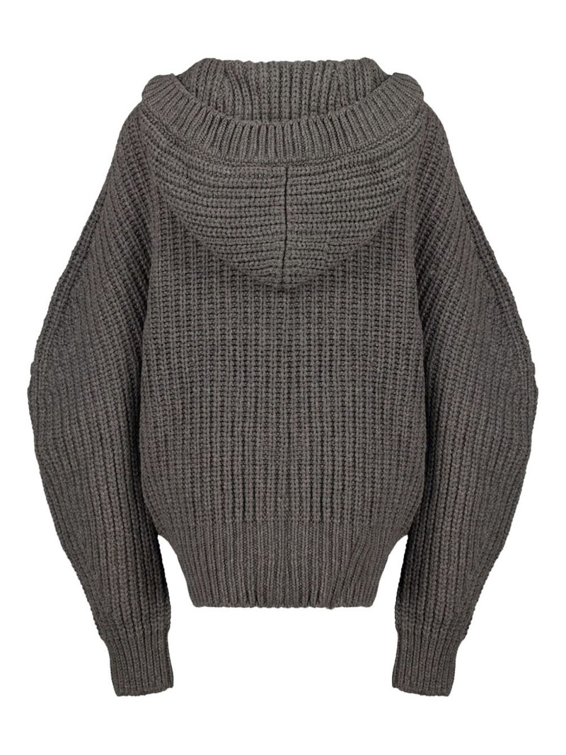 Stella McCartney hooded ribbed cardigan outlook