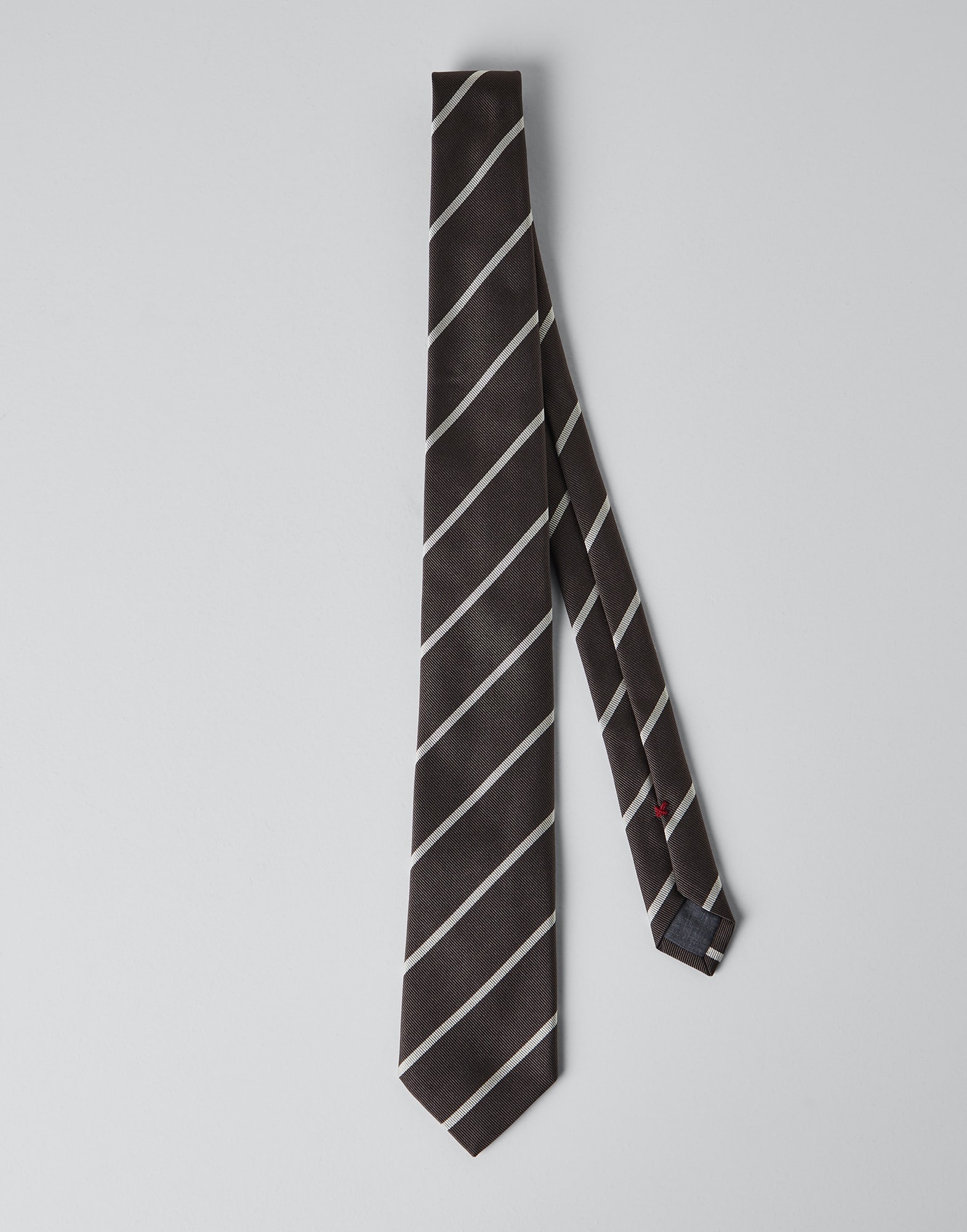 Striped silk twill tie - 1