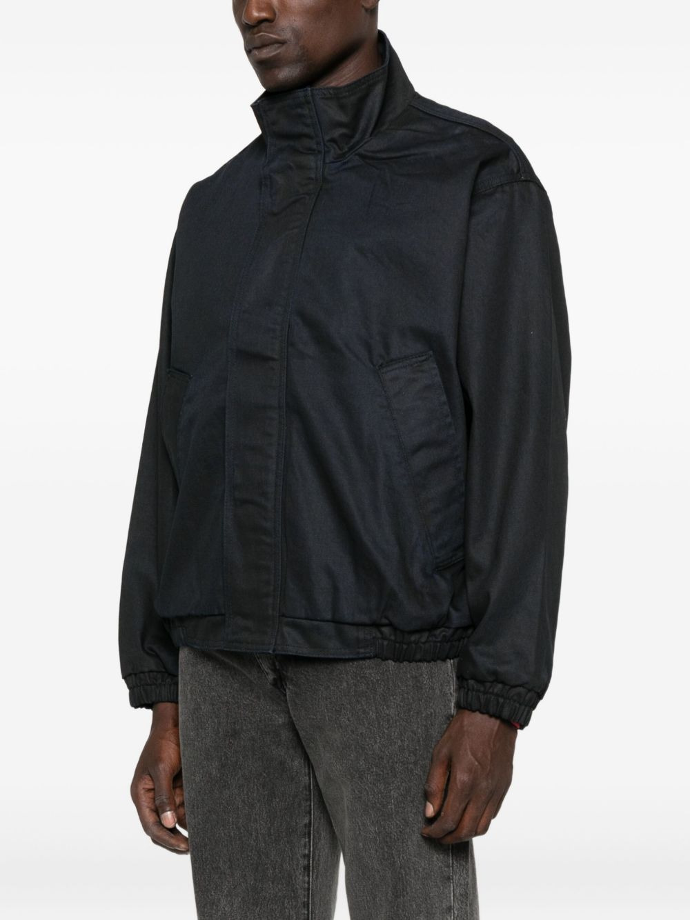elasticated-cuff cotton jacket - 3