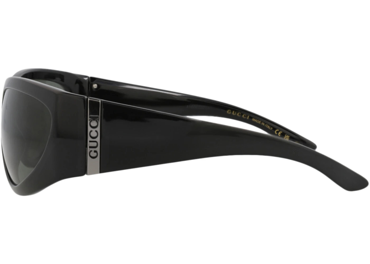 Gucci Shield-Frame Injection Sunglasses Black Black Grey (GG1575S-30014846-001) - 3