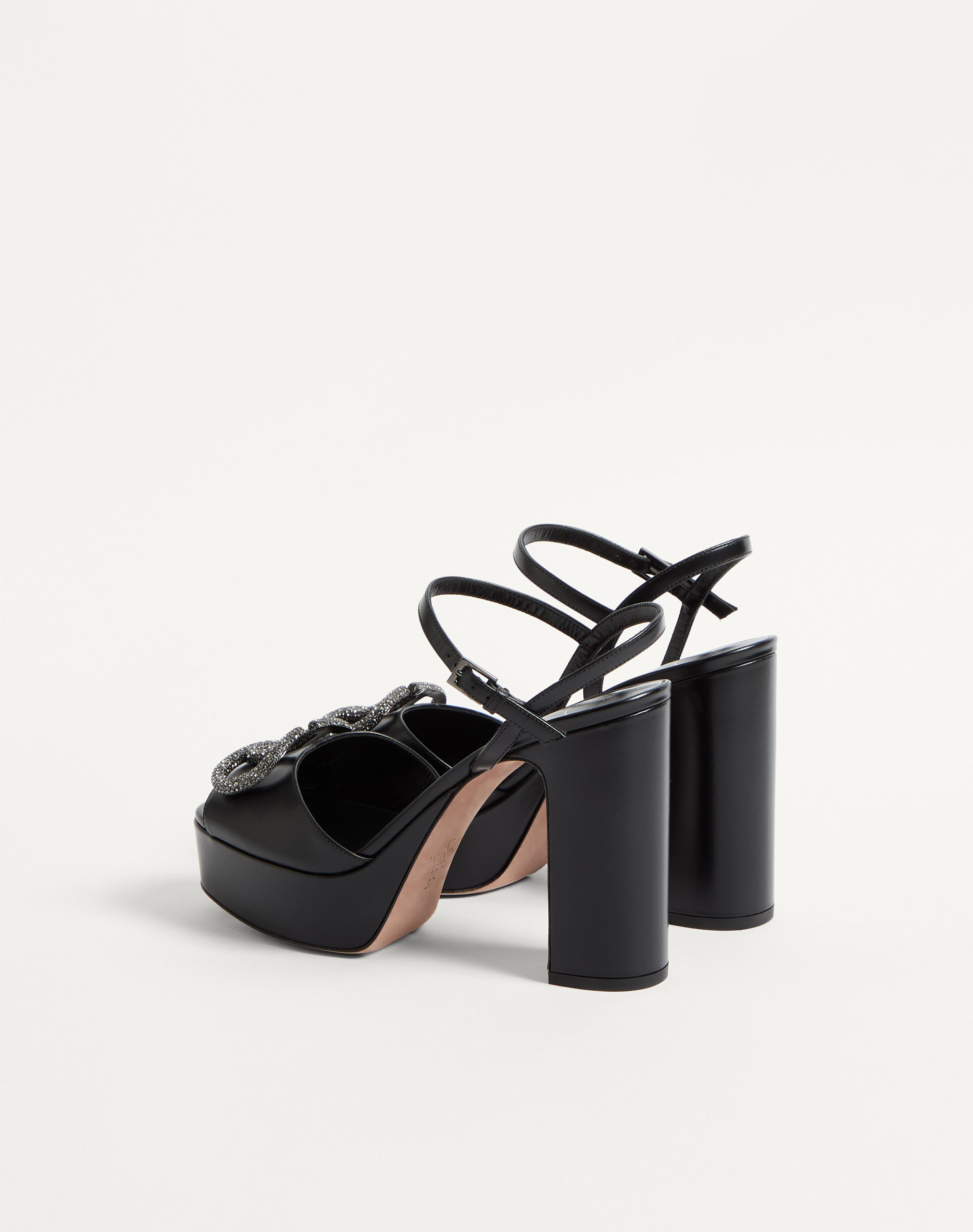 SANDAL WITH VLOGO SIGNATURE PLATFORM IN CALFSKIN 115MM - 5