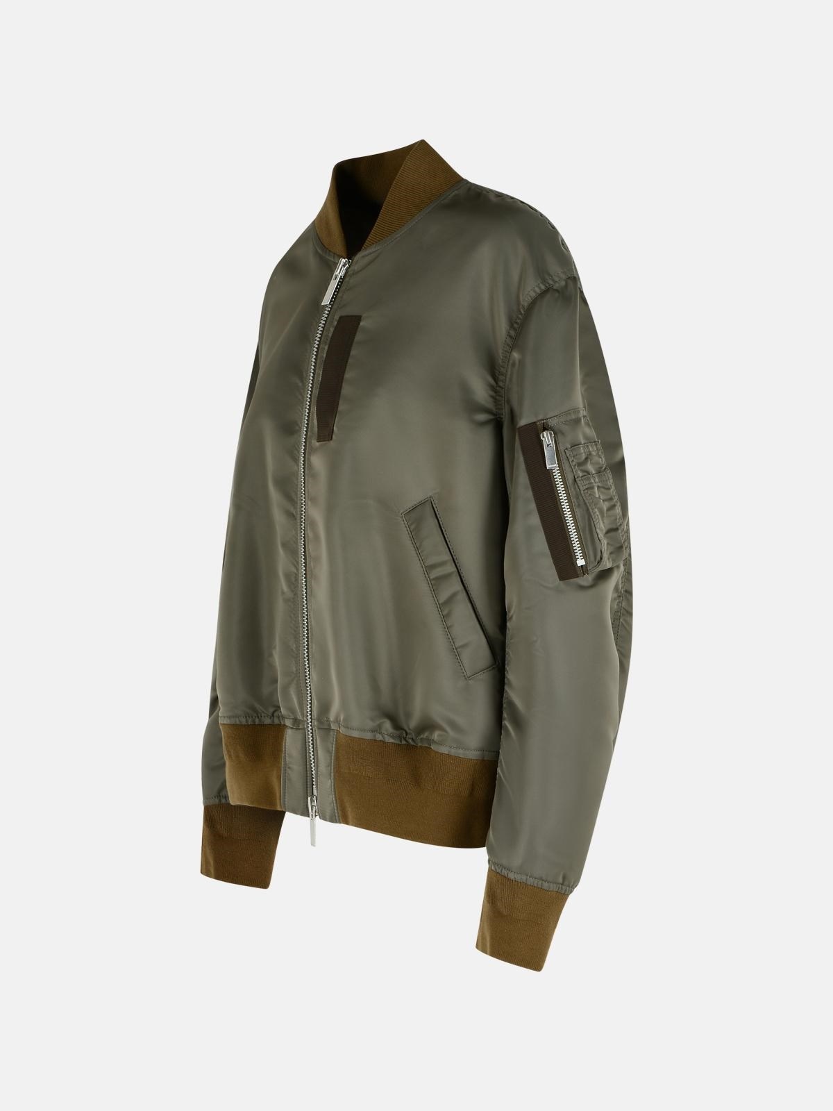 'TAUPE' NYLON BOMBER JACKET - 2