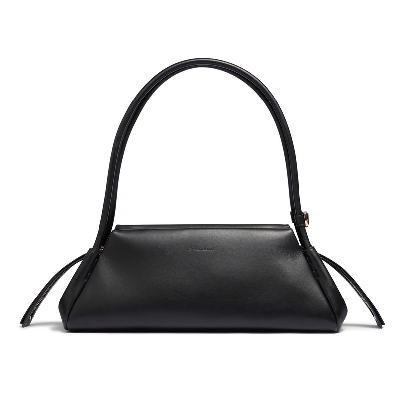 Black leather shoulder bag 1