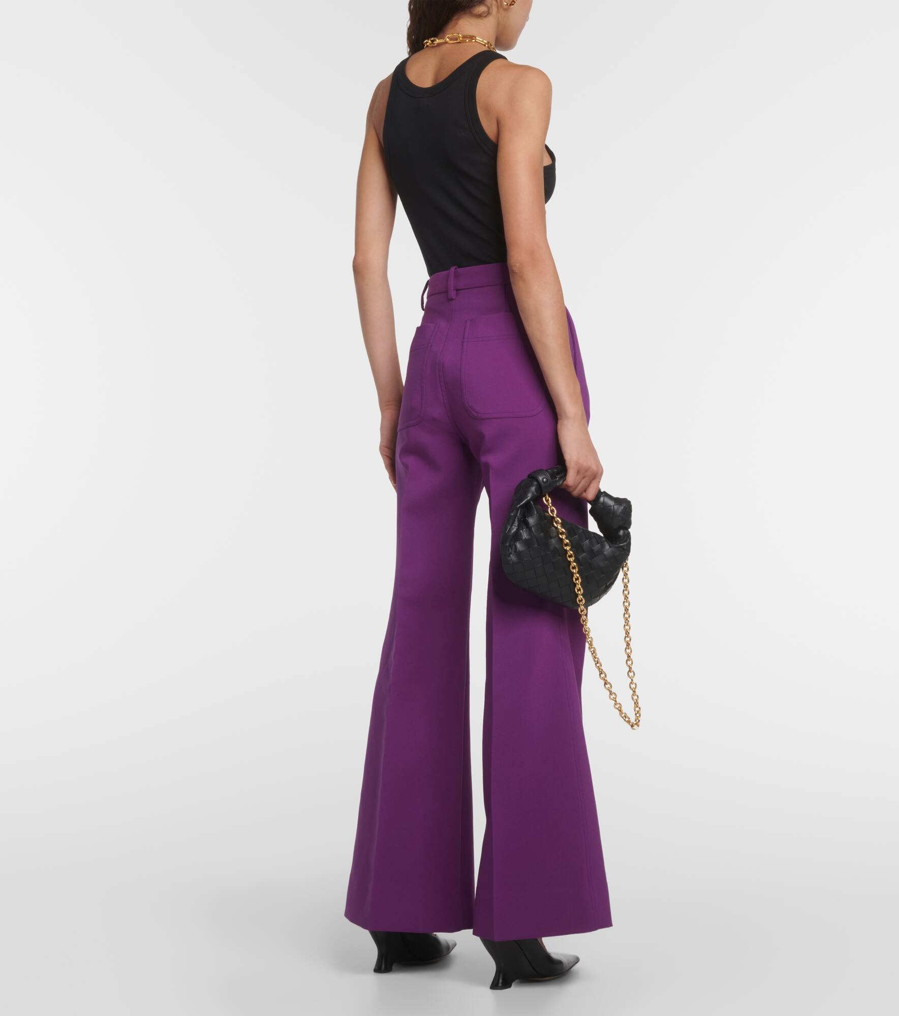 High-rise cady flared pants - 3