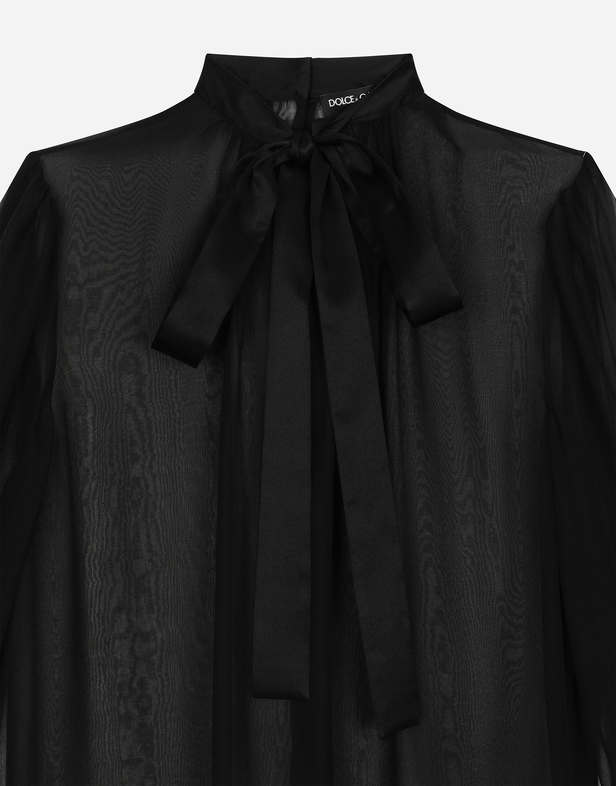 Silk chiffon pussy-bow blouse - 3