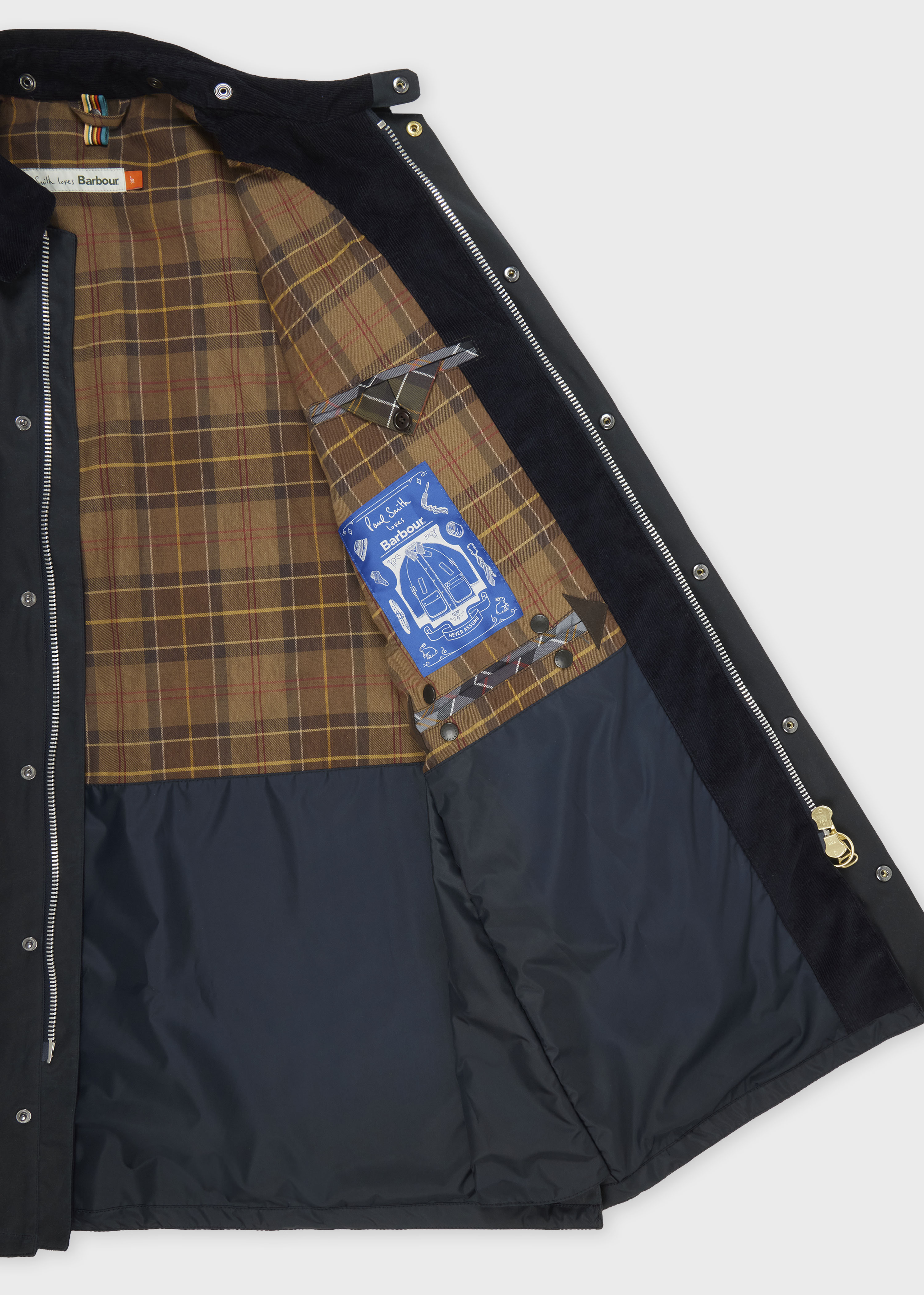 Paul Smith loves Barbour - Navy Beeston Wax Jacket - 4