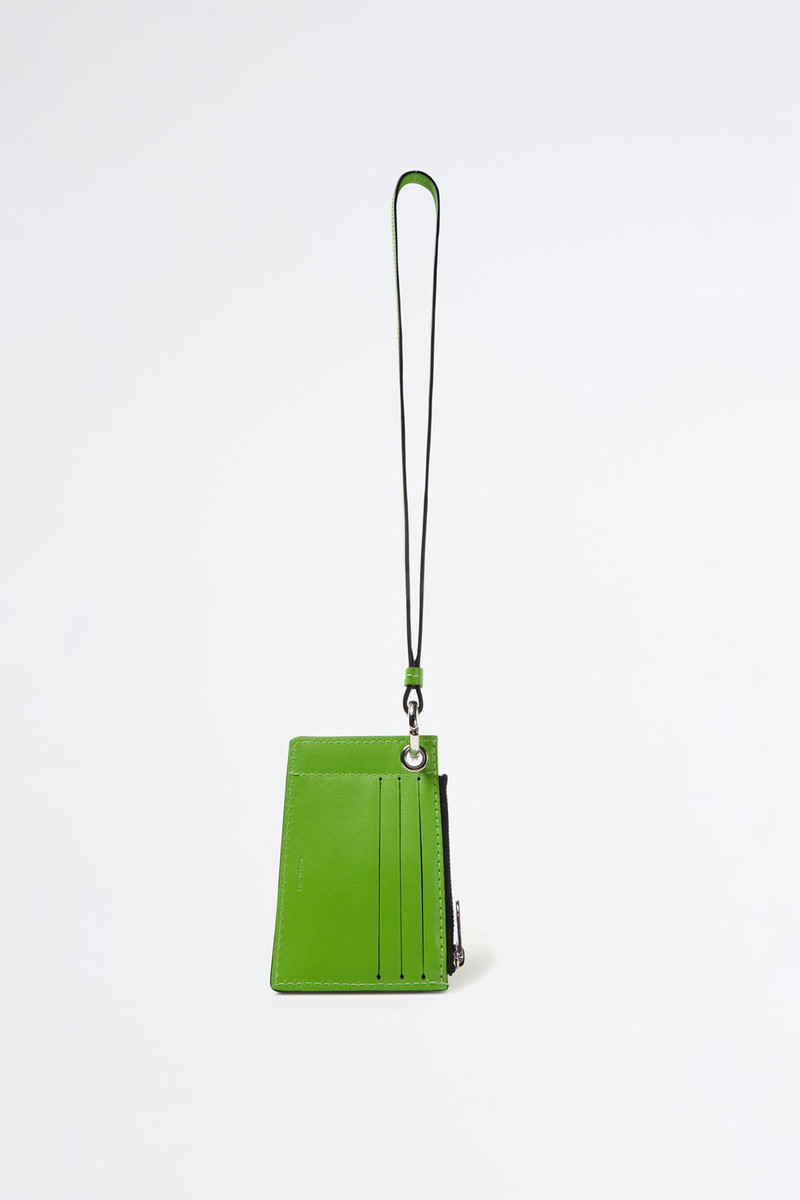GREEN LEATHER CARD HOLDER 3