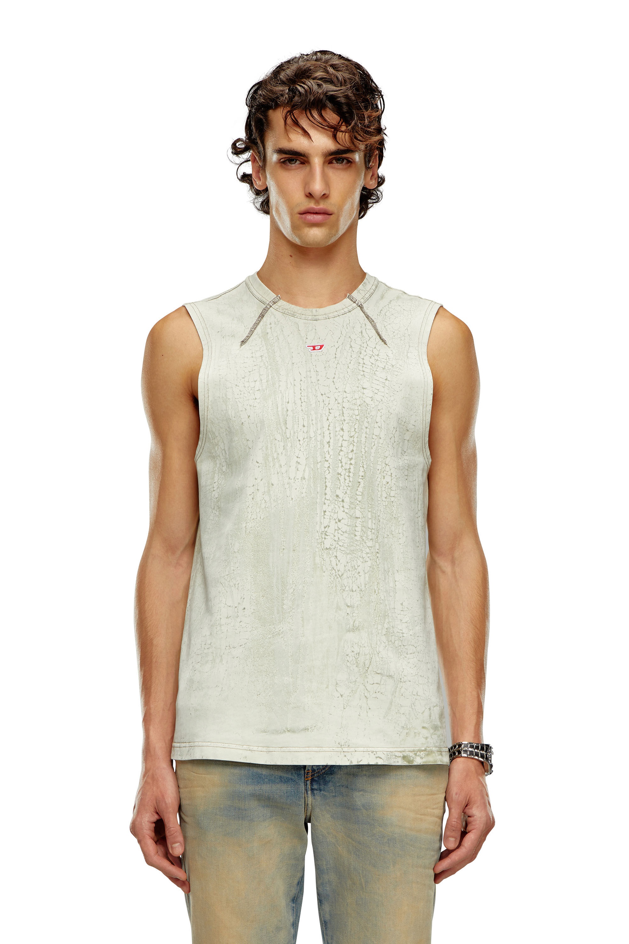 kcham　　DIESEL T-SCOBI Diesel Men's T-Scobi Marbled Cotton Tank Top | Neiman Marcus