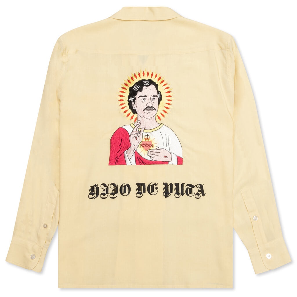 WACKO MARIA L/S 50'S SHIRT TYPE-3 - YELLOW - 2