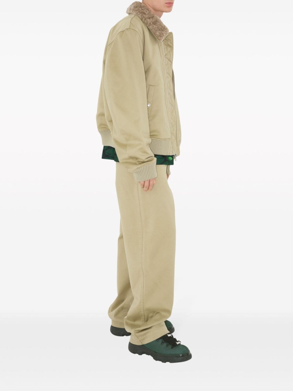 wide-leg cotton trousers - 3