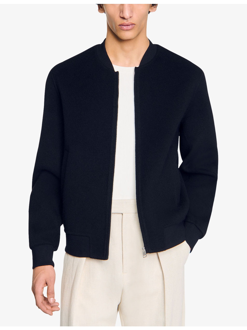 Baseball-collar side-pocket wool-blend jacket - 3