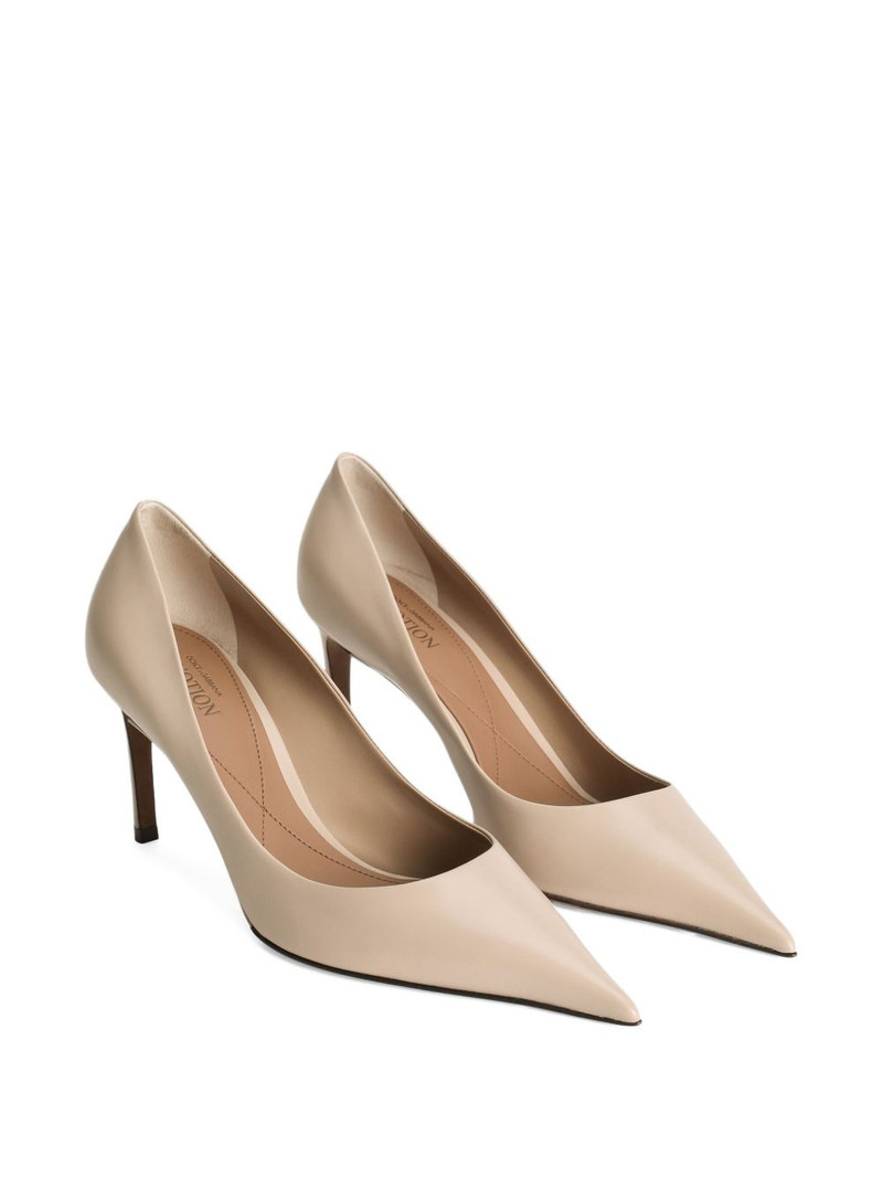 Dolce & Gabbana 80mm pointed-toe leather pumps outlook